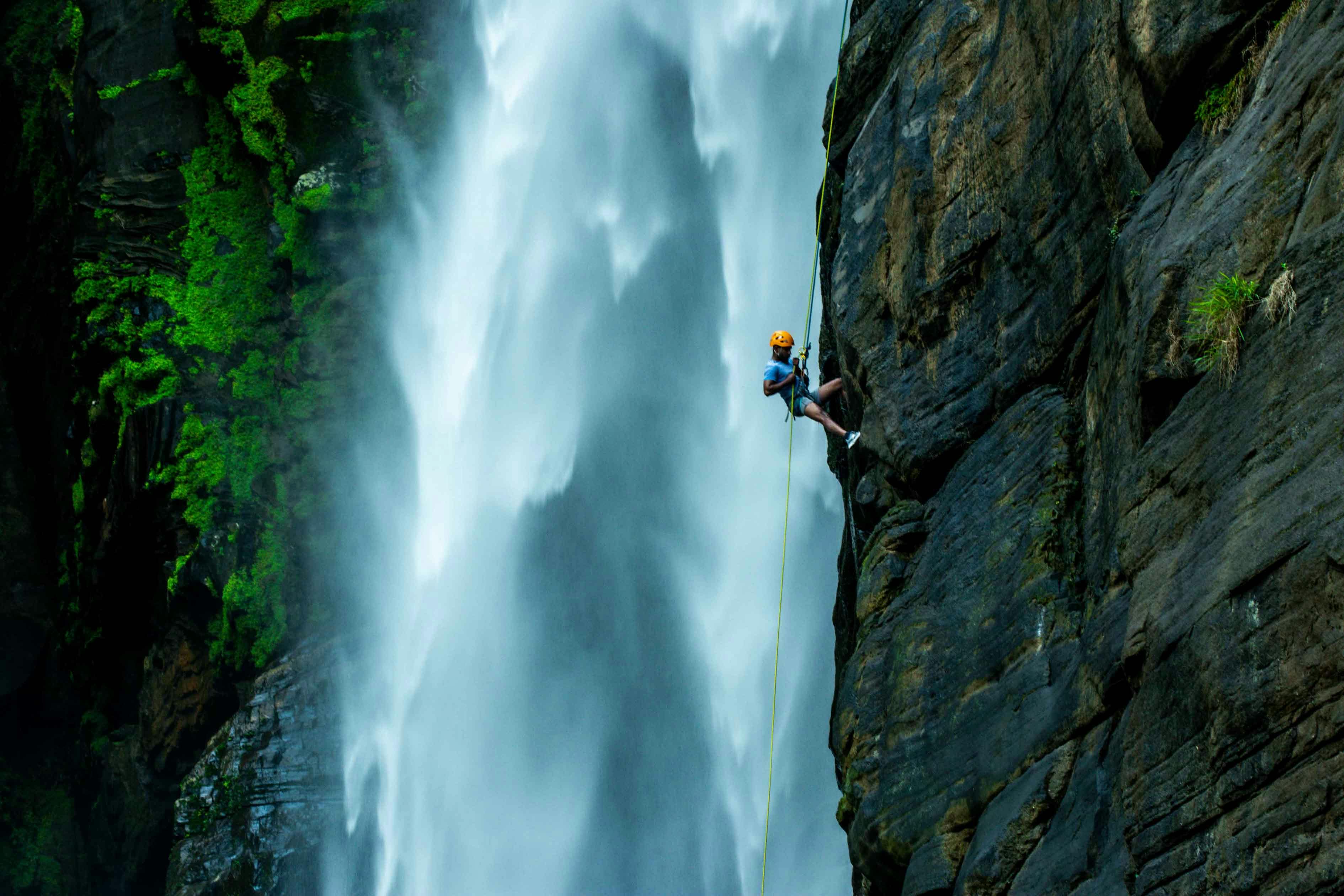 Waterfall Abseiling at Laxapana